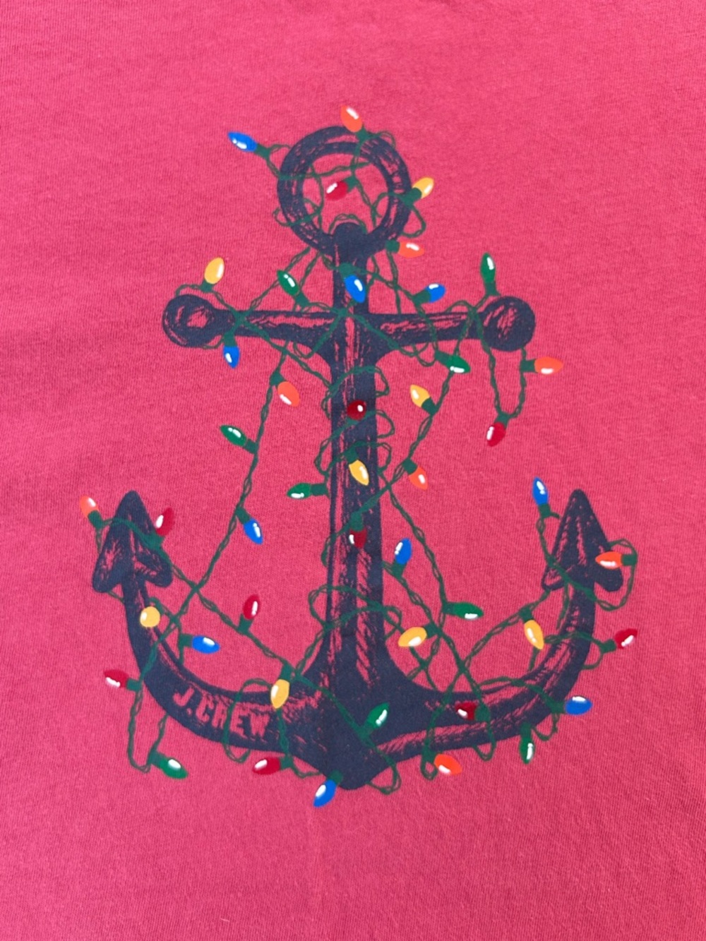 Holiday Anchor Long-Sleeve Tee - red - kids size XL (12-14)